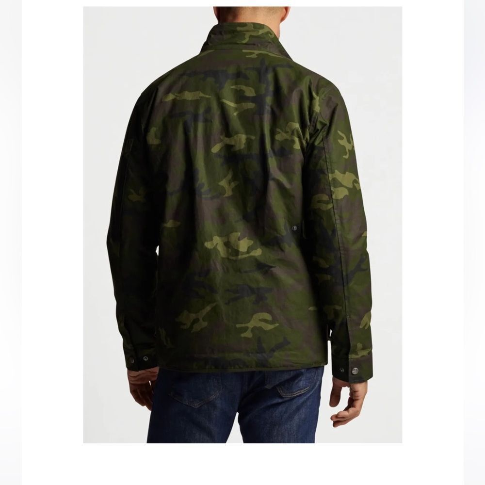 NEW Peter Millar Men's XL Olive Branch Camo Waxed Cotton Field Jacket $328 (F-5) - Picture 4 of 8